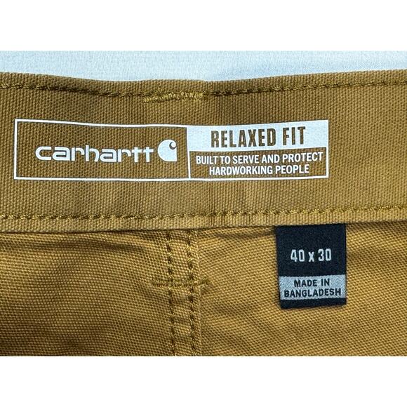 Carhartt Men's Relaxed Fit Straight Leg Tan Denim Jeans - Size 40x30 (41x30) - Picture 4 of 6